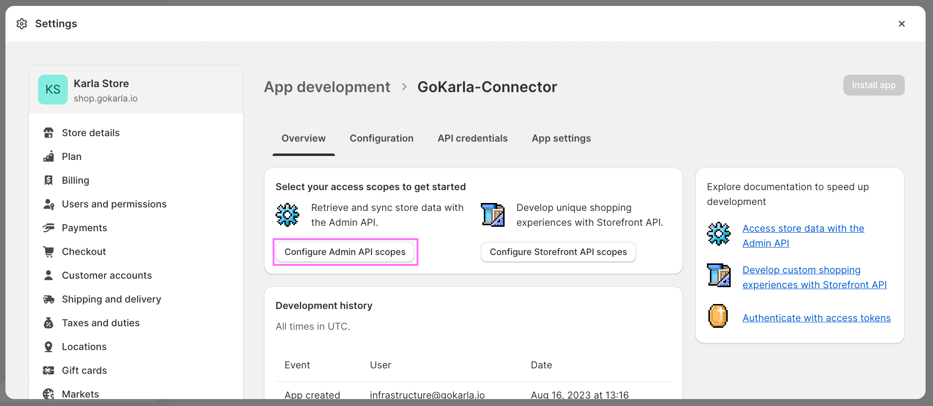 Shopify Installation 2